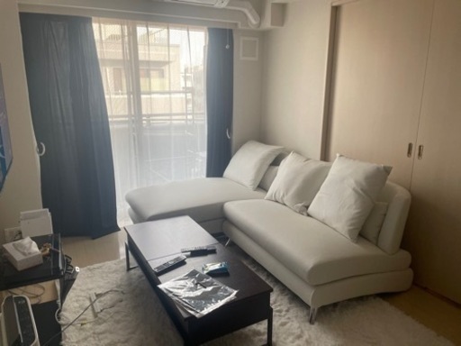 アルモニア　ソファ セット 3人掛け カウチ l字 合皮 合成皮革 ロー コーナー モダン 3P 高級