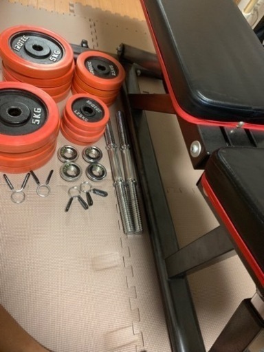 ［売却決定］インクラインベンチ　ベンチ台　ダンベルセット