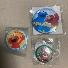 セサミストリート　缶バッジ　新品未使用