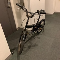 引取り先決まりました。BMXタイプ　折り畳み自転車　ブラック　極太タイヤの画像