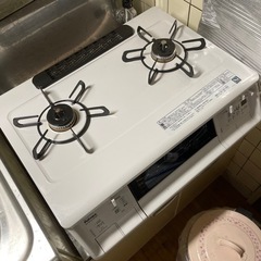 【緊急値下げ！】ホワイトカラーの高機能でオシャレなガスコンロ♪