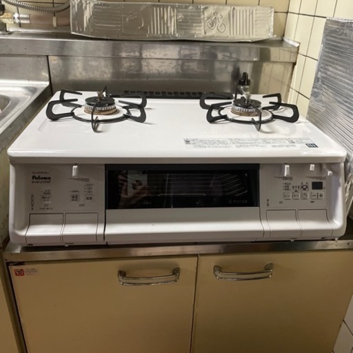 【緊急値下げ！】ホワイトカラーの高機能でオシャレなガスコンロ♪