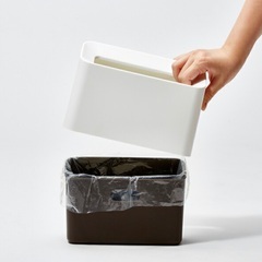 ゴミ箱　ideaco チューブラーコットントラッシュ　白の画像