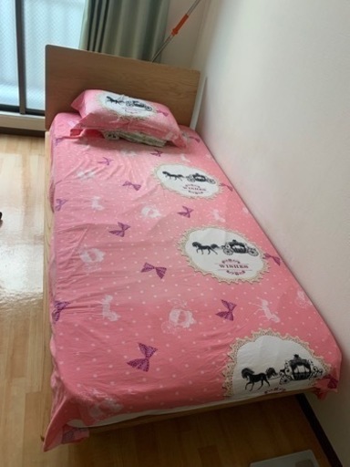 無印良品　セミダブルベッド(引出付き)