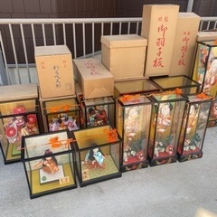 日本人形 わらべ人形 羽子板 ケース入り 