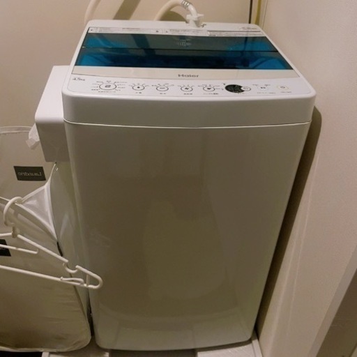 ハイアール 全自動 洗濯機 4.5kg JW-C45A-W ホワイト Haier