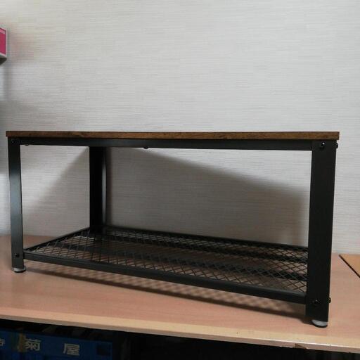 コーヒーテーブル ベンチ 木製天板 アイアン