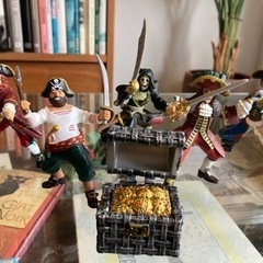 フランス製 木造り海賊船『ファントム』+海賊フィギュアセットの画像