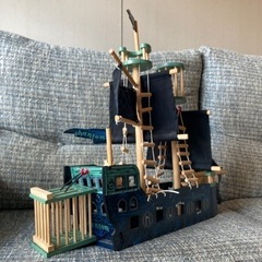 フランス製 木造り海賊船『ファントム』+海賊フィギュアセットの画像