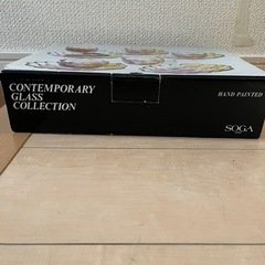 虹色ガラス　カップ&ソーサー　5客の画像