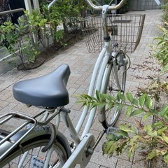 決まりました　早い者勝ち！　　自転車　鍵2個付き　白の画像