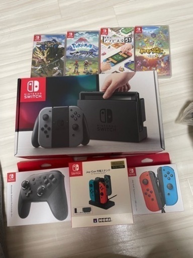 任天堂switch 本体　周辺機器　ソフト4本