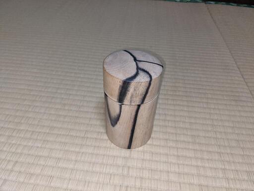 黒柿の茶筒