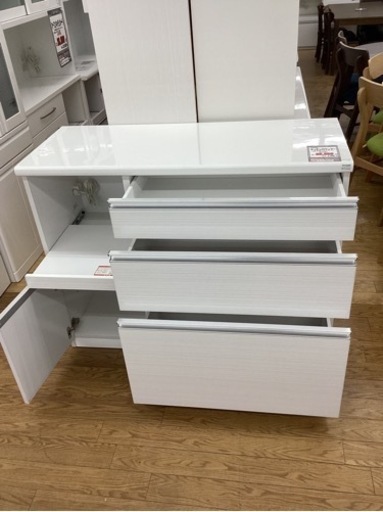KG-105【新入荷　リサイクル品】古賀家具　キッチンカウンター　白