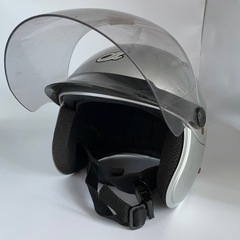 オートバイクヘルメット　シルバー　125CC以下用　の画像