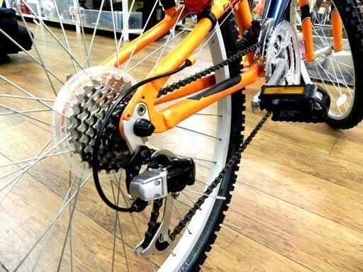 美品！ maruishi APACHE マウンテンバイク 26インチ 21段変速 自転車 ネイビー×オレンジ チャリ 札幌市 厚別区 