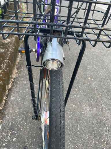 リサイクルショップどりーむ鹿大前店　No２８３　エコNo１４３４９X　自転車　27インチ　シティサイクル　紫　美品　ギア切替付き　LE