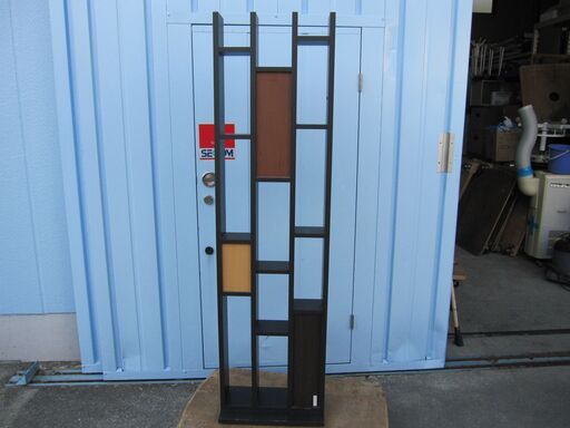 木製オープンシェルフ　ブラック　木製棚