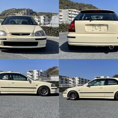 シビック EK4 前期 全塗装仕上げ☆社外パーツ多数 フル内装 KTS XXR EF8 EF9 EG6 EK4 EK9 VTEC TypeR B16A B16B B18C の画像