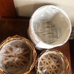 フラワーアレン　かご　鉢カバーの画像