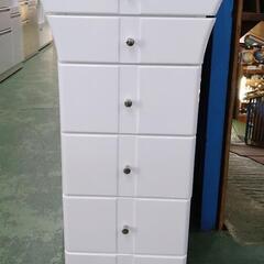 大川家具　インテリア6段収納　エナメル調　45×34×85