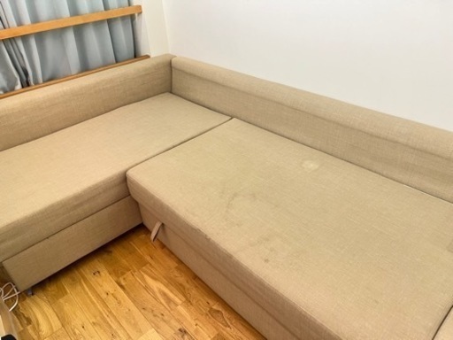 本日まで！！【定価72,990円】 IKEA FRIHETEN フリーヘーテン コーナーソファベッド 収納付き　ベージュ