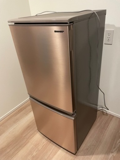 【値下げ】SHARP SJ-D14E-N 冷蔵庫 2ドア 137L ブロンズ
