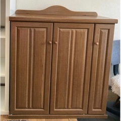 シューズボックス 下駄箱 靴箱 ブラウン木目 玄関屋内使用 