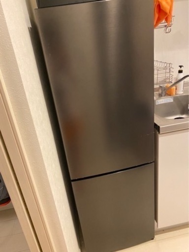 【2020年製】maxzen 2ドア冷凍冷蔵庫　ガンメタ