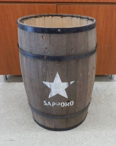 インテリアに サッポロビール ディスプレイ樽 40×66 大 店舗グッズ 飾 ビア樽 SAPPORO 木製 レトロ 札幌 西野店