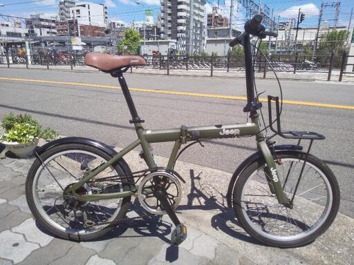 ♪ジモティー特価♪Jeep　らくらくシマノ製外装6段変速付き！！２０型中古折り畳み