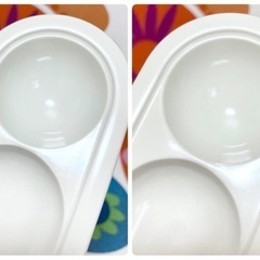 【値下】mellina メリーナ エッグスタンド 白 メラミン樹脂 4個セット 中古品 の画像