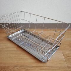 ステンレス製　水切りカゴ　コーナン　食器置き　キッチンラック　金属製の画像
