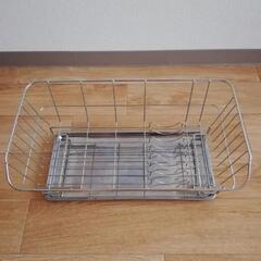 ステンレス製　水切りカゴ　コーナン　食器置き　キッチンラック　金属製の画像