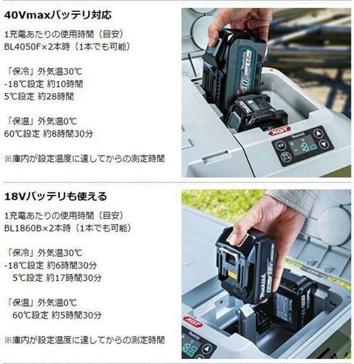 新品 マキタ 充電式保冷温庫 CW001GZ ブルー 青 本体のみ -18℃～60℃ 容量20L 大容量 40Vmax 18V 防水 イベント アウトドア 未開封 札幌 手稲