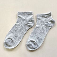 アソート4足★ショート丈先丸メッシュソックス 靴下 メンズ 紳士 くるぶし まとめ売りの画像
