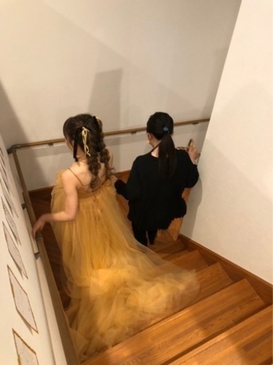 オレンジ　カラードレス