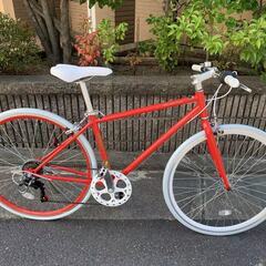 新品 クロスバイクレッド！