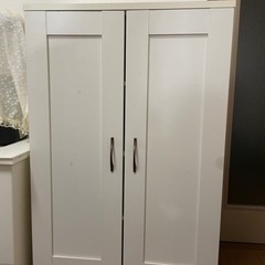 戸棚　幅60cm ホワイト・加湿器セット