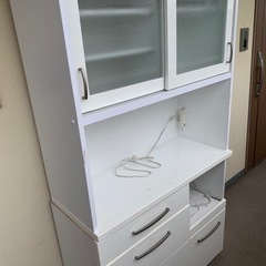 食器棚（白）セット　※現在引き取り予定者いますの画像