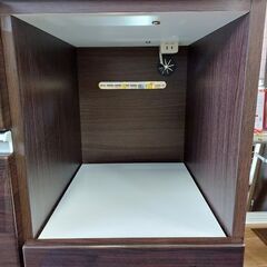 ニトリ　アルミナ２　１００ＫＢ　２枚スライド扉キッチンボード　こげ茶　【愛品倶楽部柏店】の画像