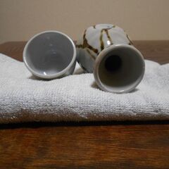 徳利（とっくり）＆お猪口（おちょこ）セット　　未使用箱無しの画像