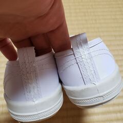 小学生上履き2足　ビニール製　男女兼用　サイズ20＆20.5cm　白の画像