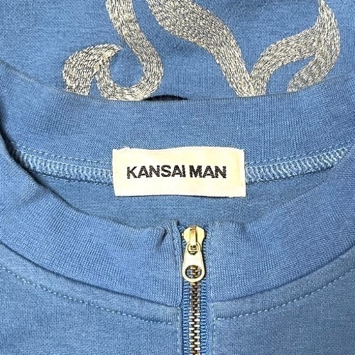 KANSAIMAN カンサイマン プルオーバー トレーナー 水色 刺繍 M 80's 80年代 ヴィンテージ ビンテージ 希少 正規品 古着 カジュアル