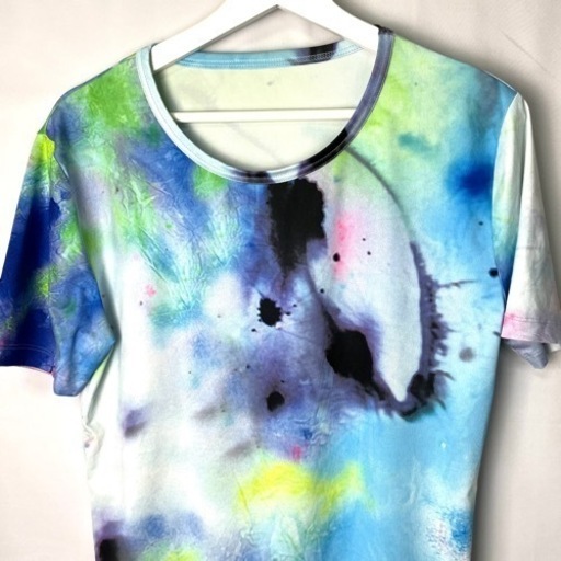 MUGLER ミュグレー 半袖 Tシャツ タイダイ ペイント M イタリア製 希少 名品 正規品 古着 カジュアル mixscultu