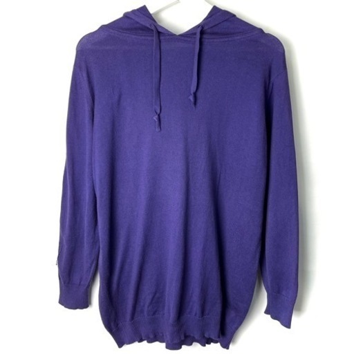 JOHN SMEDLEY ジョンスメドレー プルオーバー ニット パーカー 紫 M イングランド製 希少 名品 正規品 古着 カジュアル ウェア ドレス