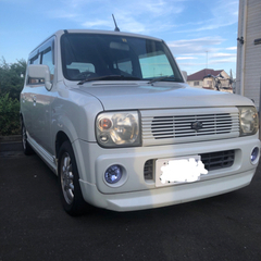 スズキ　アルト　ラパン  パールホワイト　約8万キロ 車検約2年付　タイミングチェーンの画像