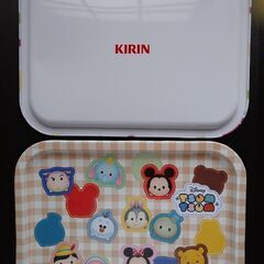 キリン　ディズニー　ツムツム　ブリキトレイの画像