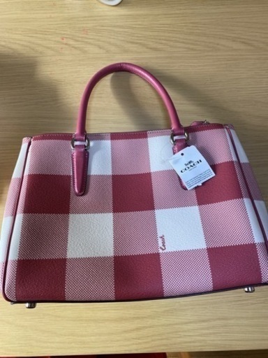 【新品】coach ギンガムチェックバッグ