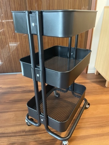 【値引き】IKEA ロースコグ　RASKOG 黒　中古　お譲りします